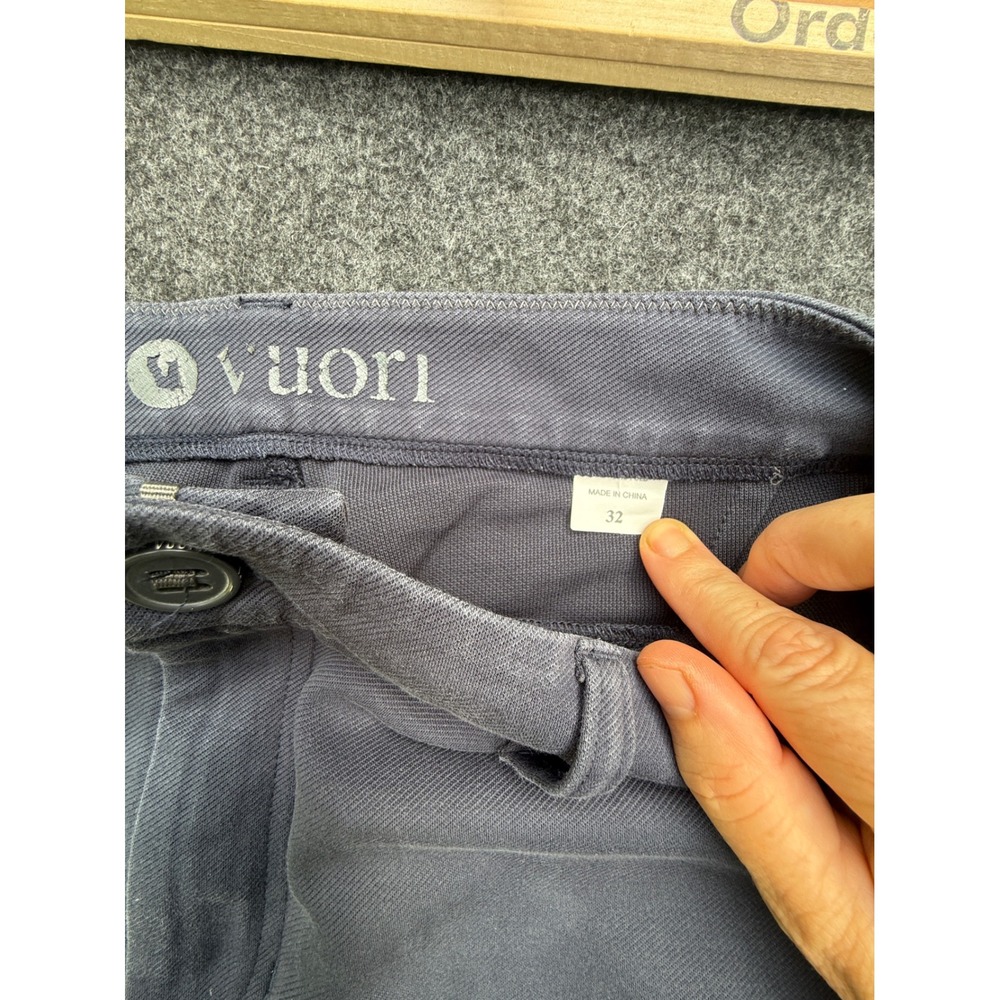 Vuori Meta Pants Mens 32 Charcoal Navy Performance Chino Stretch 5-Pocket - Picture 9 of 11